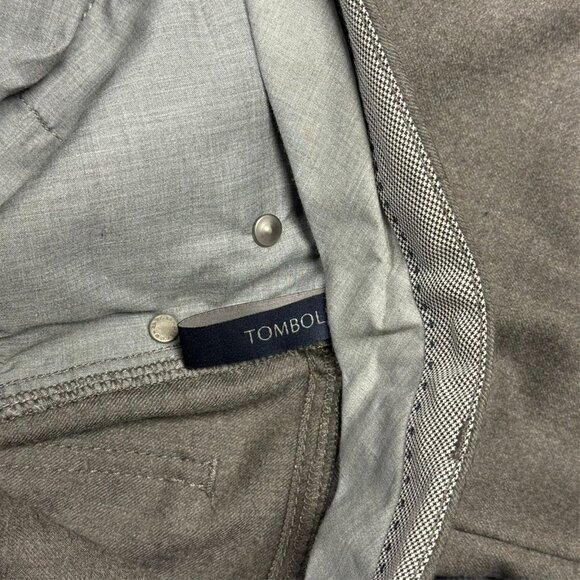 Tombolini 100% Wool Trousers Brown Pants 5 Pocket Chinos Made in Italy 32x31 - Picture 8 of 12